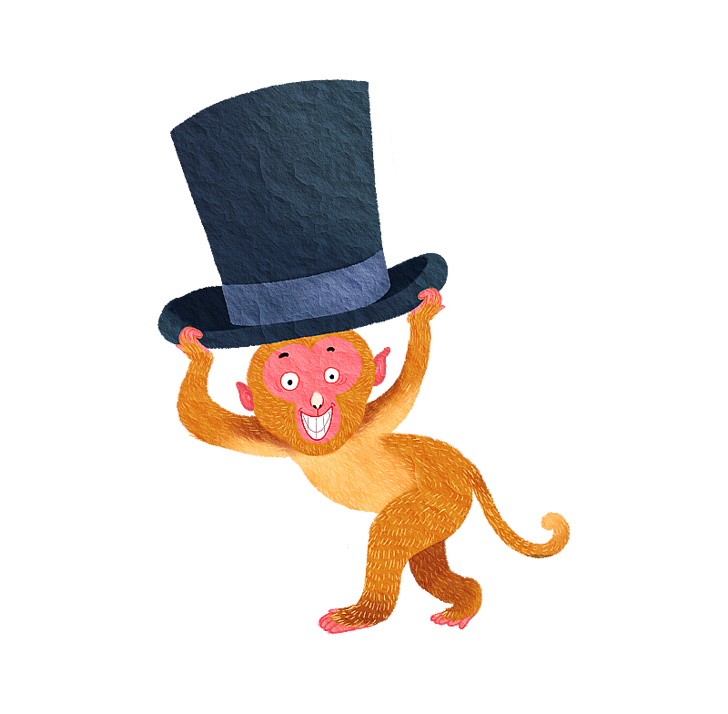 成语沐猴而冠图片素材