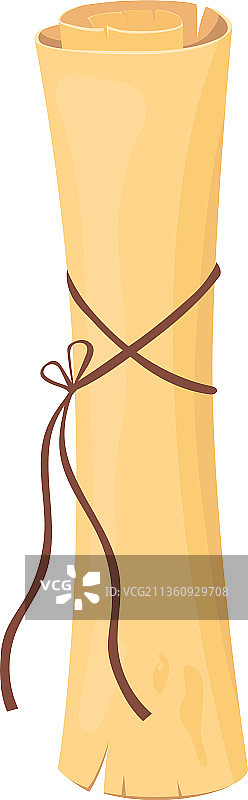 复古纸莎草卷轴藏宝图纸图片素材