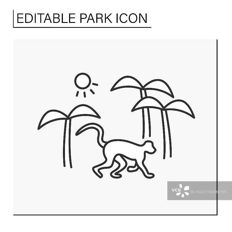 自然保护区线条图标图片素材