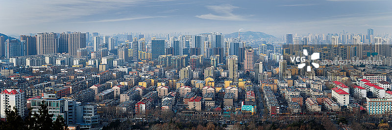 鸟瞰济南济南风光图片素材
