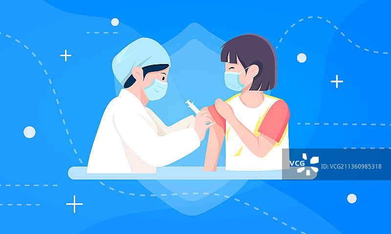 接种疫苗横版图片素材