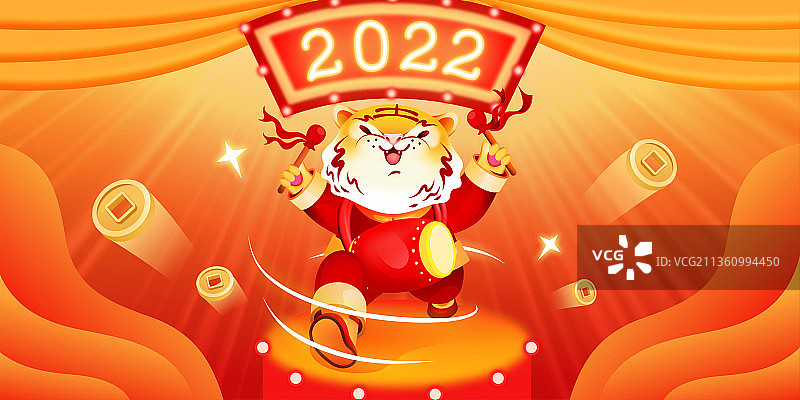 2022年生肖老虎-横版图片素材