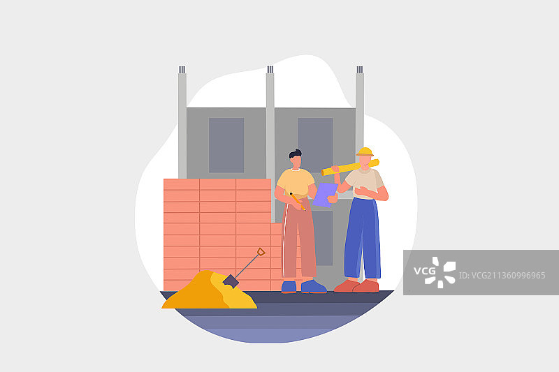 工地一起干活的人图片素材