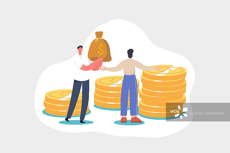 黄金和美元交易的金融人士图片素材