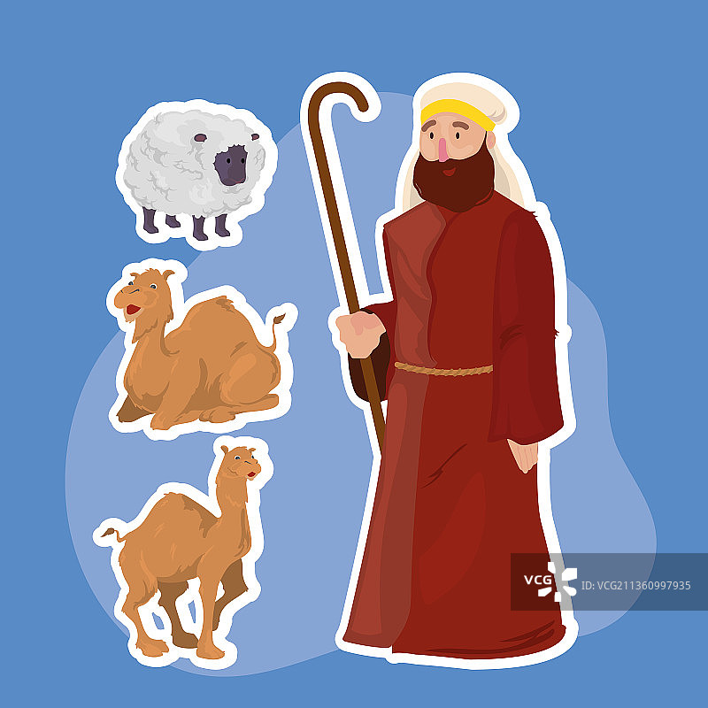 圣约瑟夫和动物图片素材