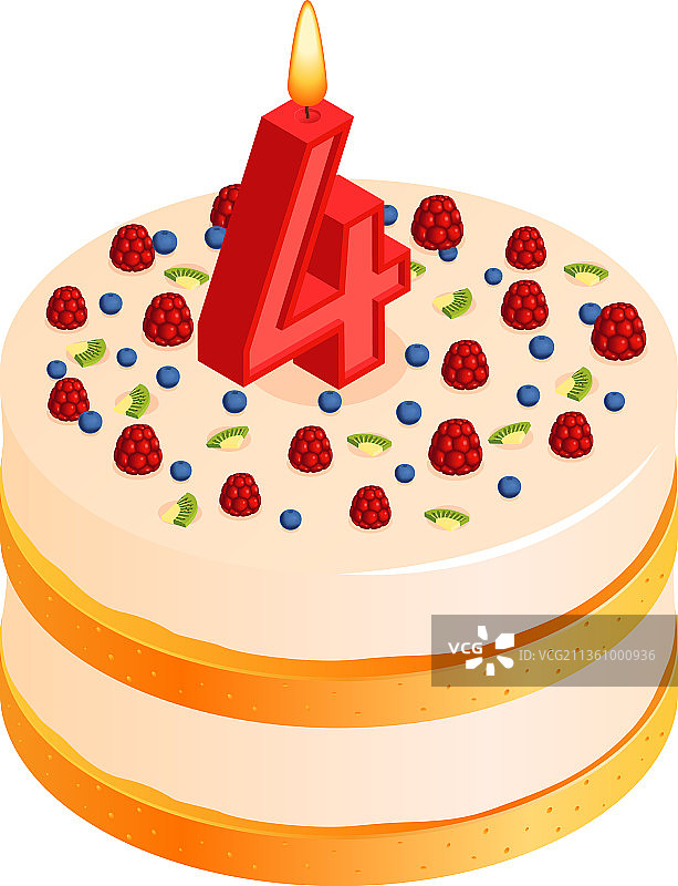 四周年蛋糕图片素材