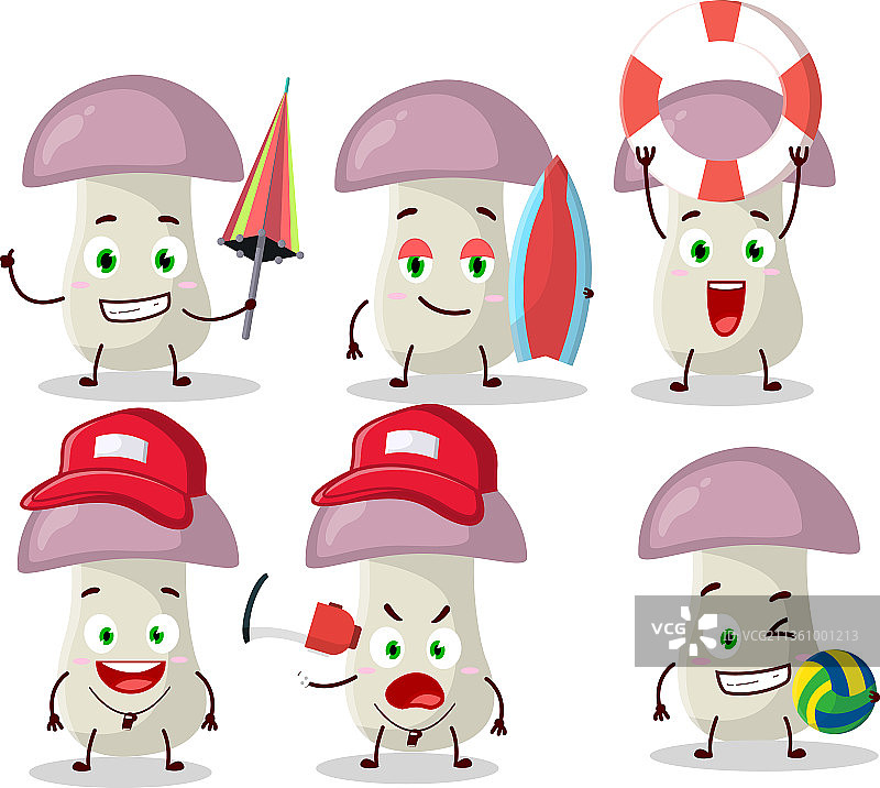 快乐的粗糙蘑菇卡通人物图片素材