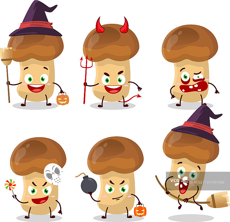 万圣节表情符号与卡通图片素材
