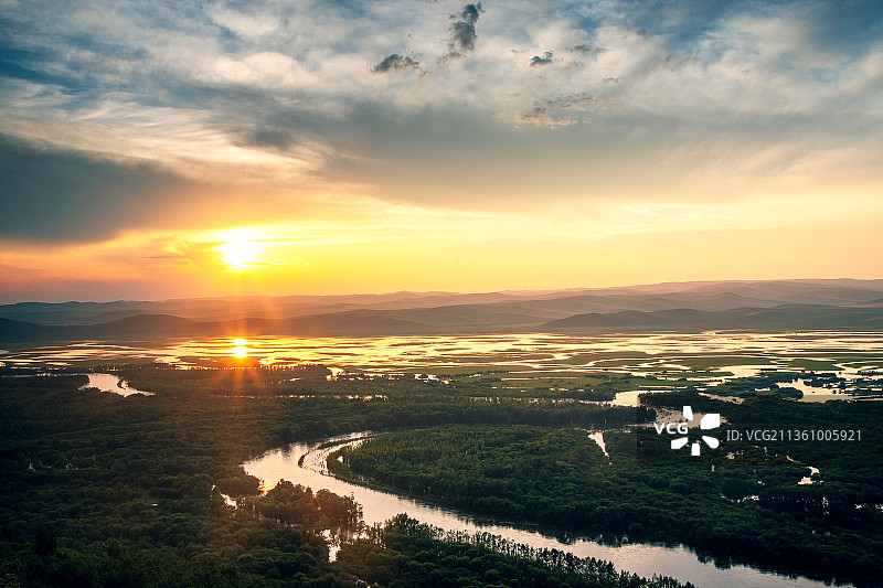 额尔古纳湿地风光图片素材