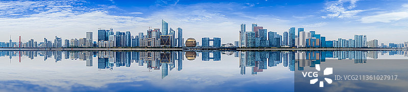 杭州城市风光全景大画幅图片素材