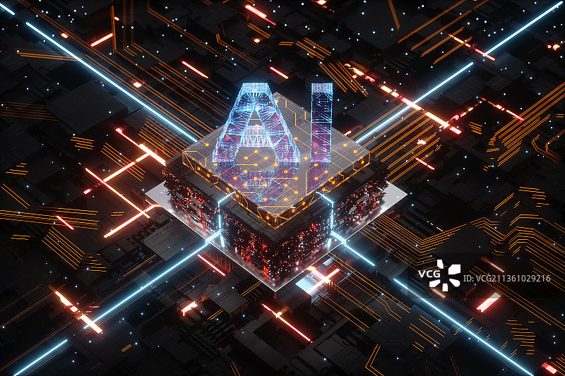 人工智能和芯片图片素材