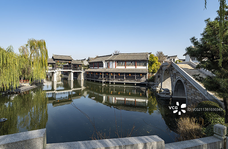 山东省枣庄台儿庄古城风光图片素材