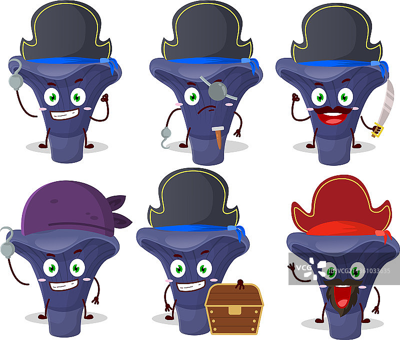 百变靛蓝卡通形象图片素材