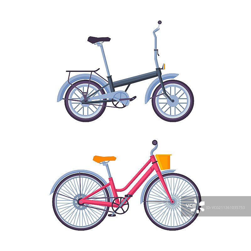 城市街道上的自行车图片素材