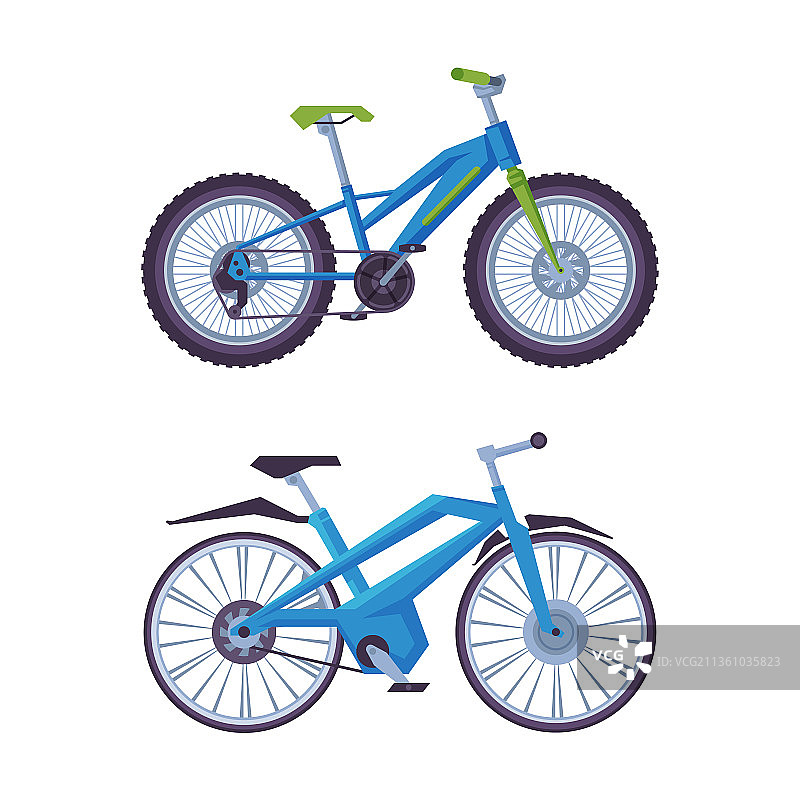 城市街道上的自行车图片素材