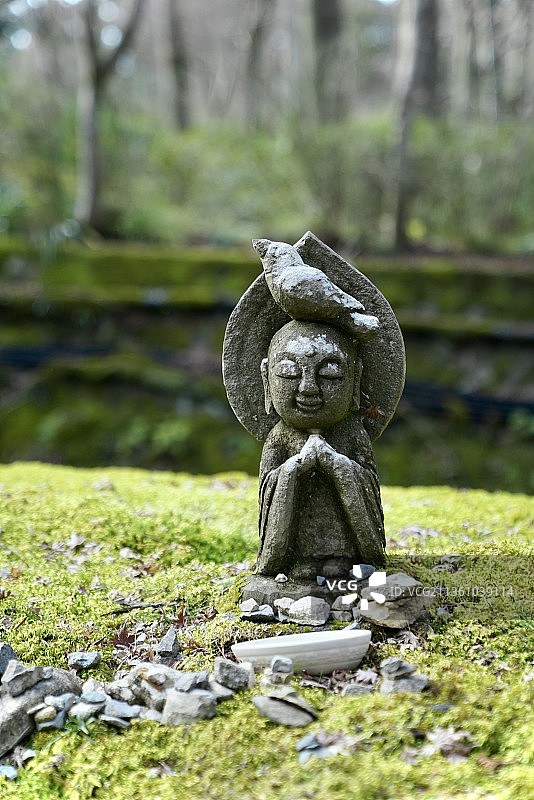 日式庭院石头布景图片素材