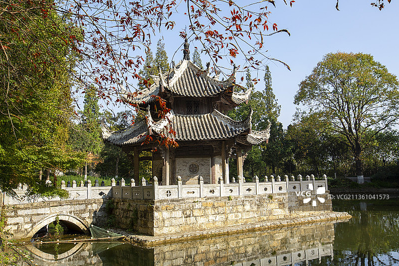 中国郊野园林第一家：习家池风景区自然风光图片素材