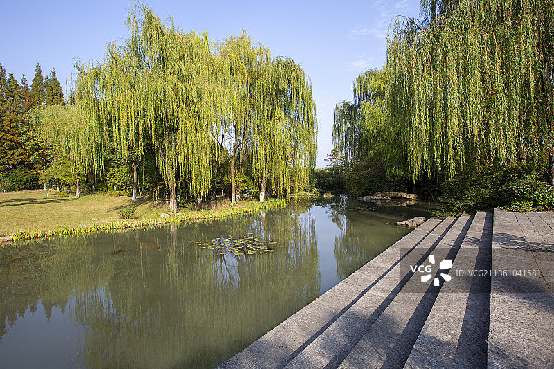 中国郊野园林第一家：习家池风景区自然风光图片素材