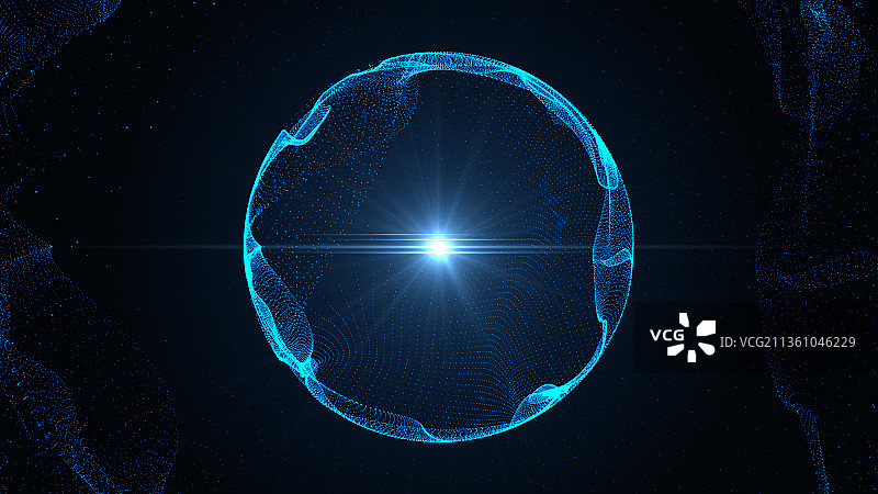 科技蓝色随机波动圆形设计背景图片素材