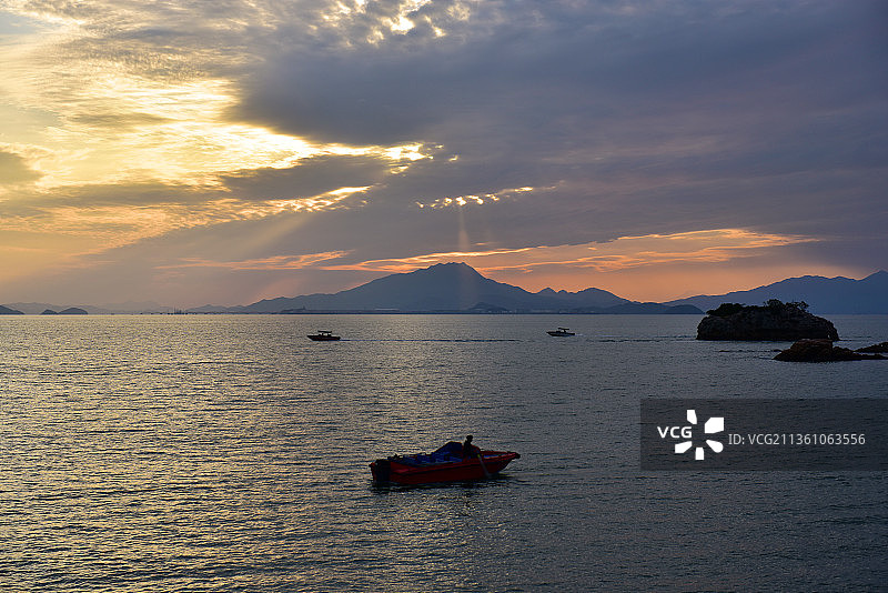 广东省惠州市惠东县巽寮湾响浪角航拍图片素材