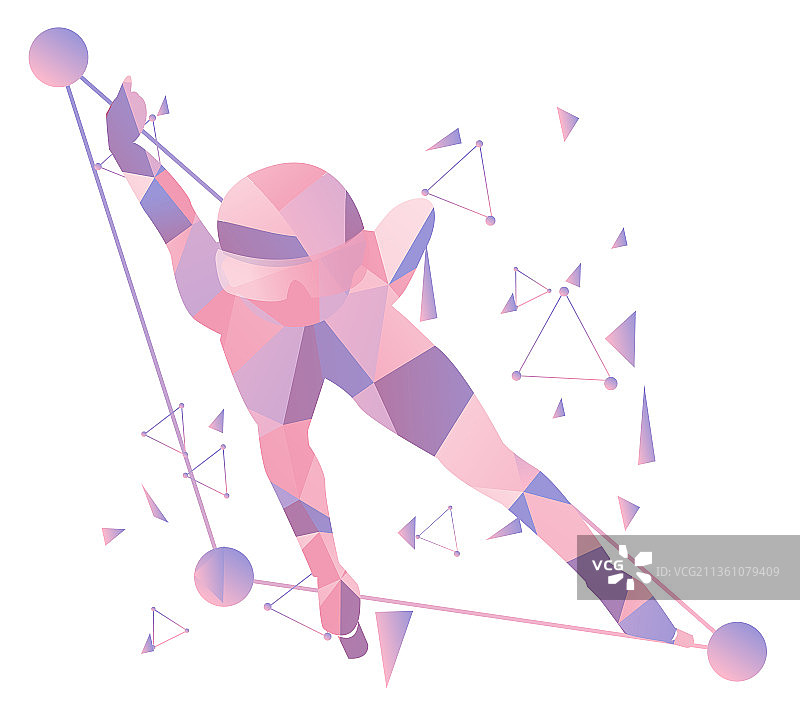 滑雪运动运动项目速度滑冰矢量插画图片素材