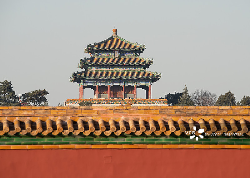 故宫与景山万春亭图片素材