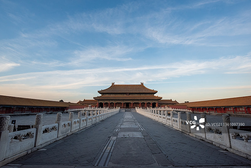 黄昏时刻的故宫乾清宫图片素材