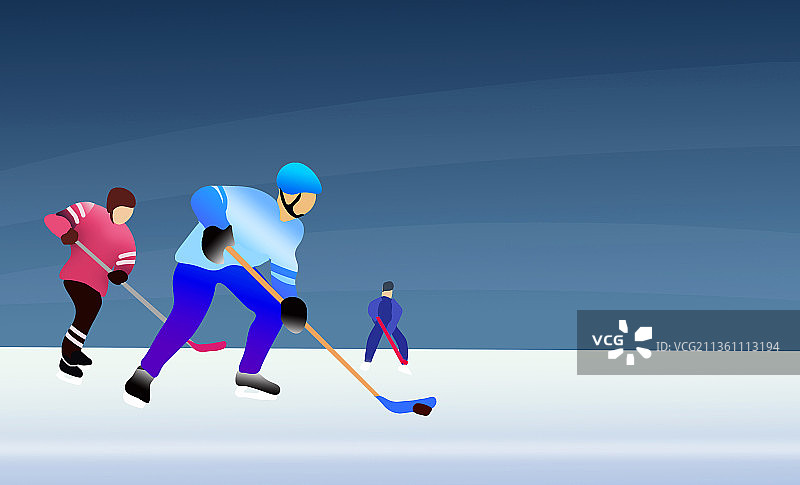 冬季运动冰球图片素材