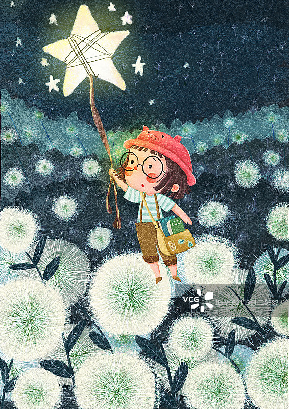 蒲公英儿插图片素材