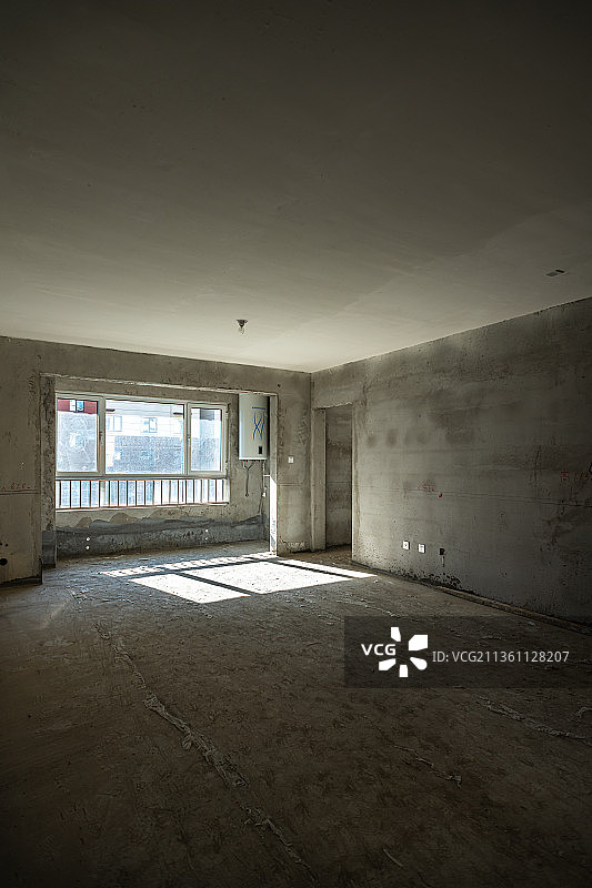 楼房楼市毛坯房室内空间照片素材图片素材