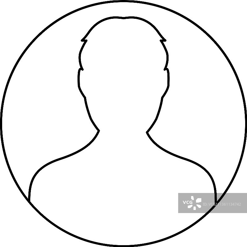 线性男人头像图片素材
