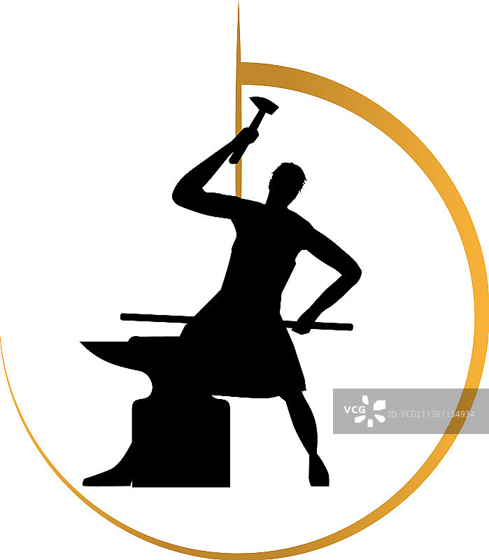 铁匠logo设计图片素材