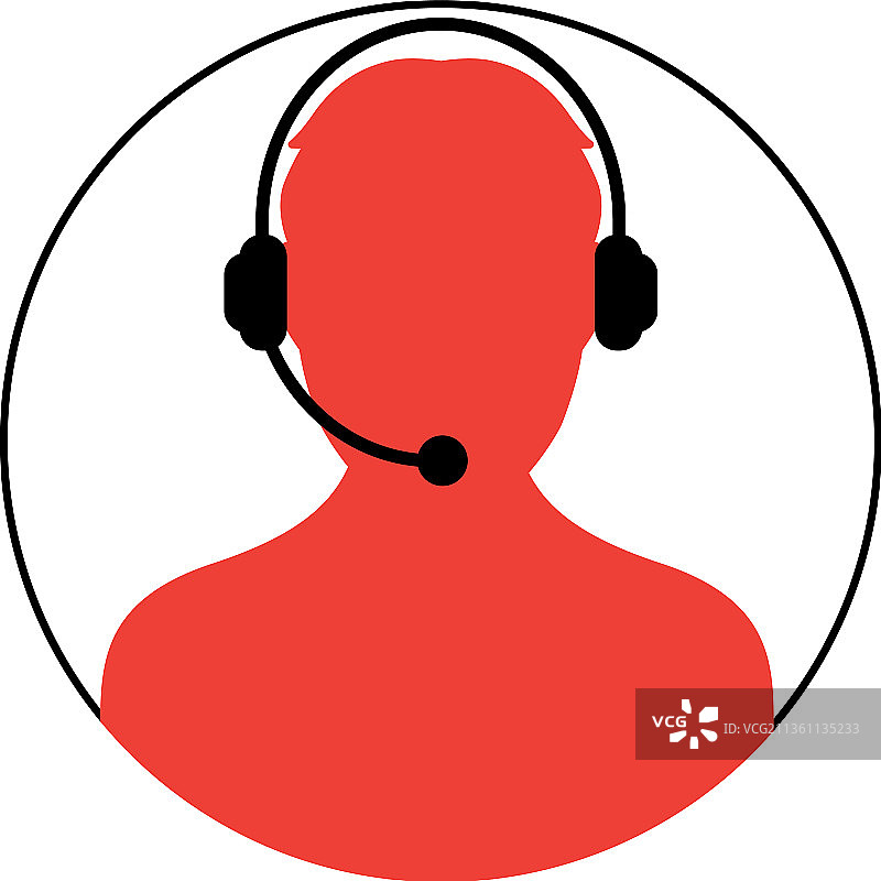 呼叫中心男士图标图片素材