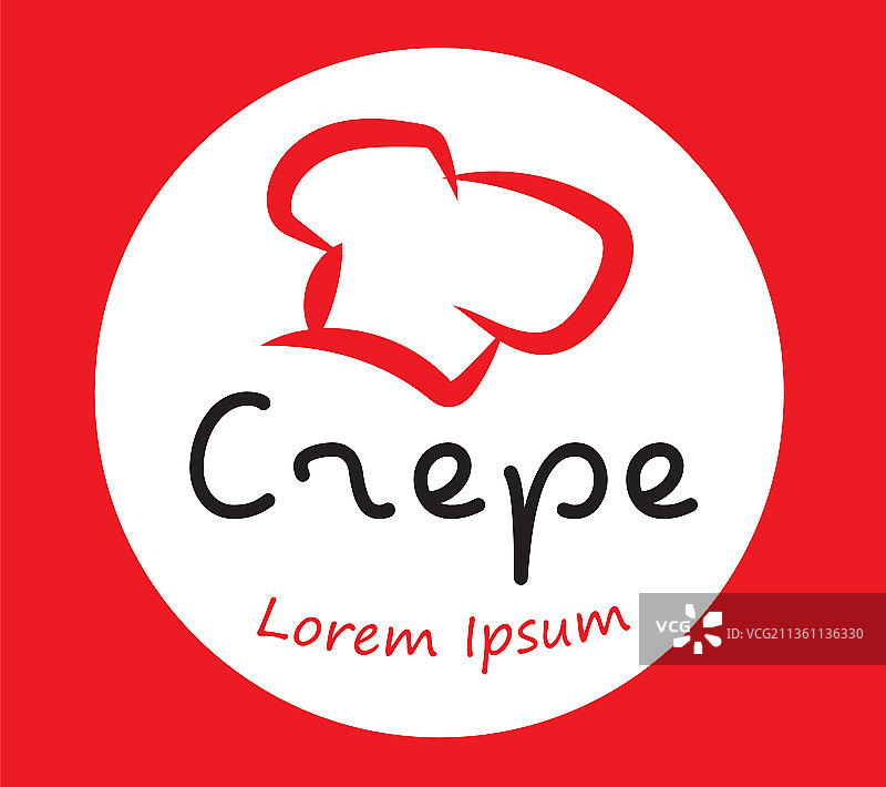 厨师帽可丽饼logo设计图片素材