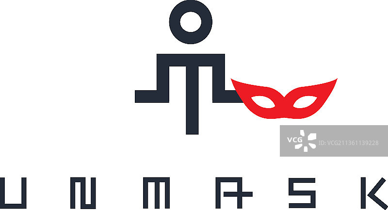 揭开面具概念设计图片素材