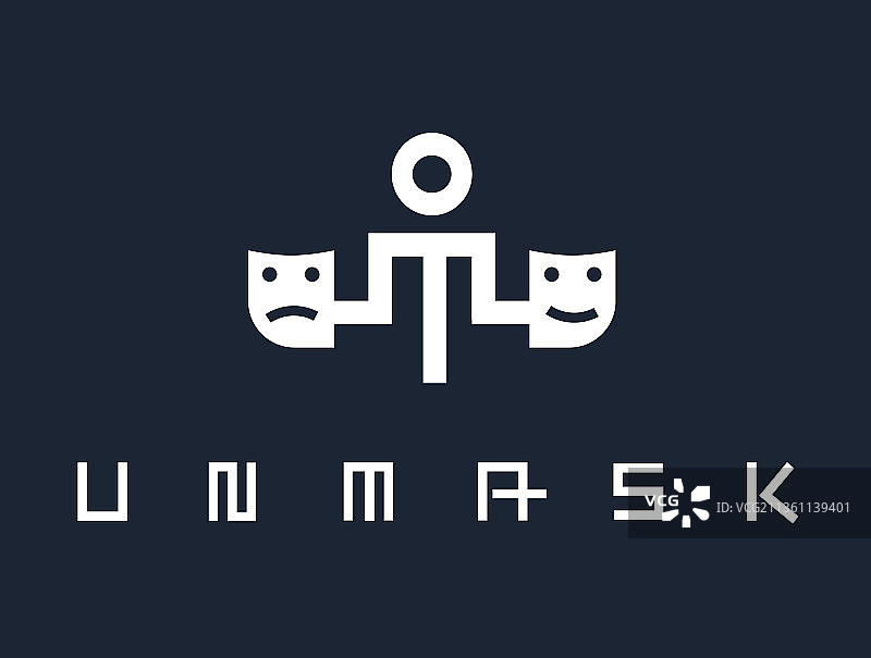 揭开面具概念设计图片素材