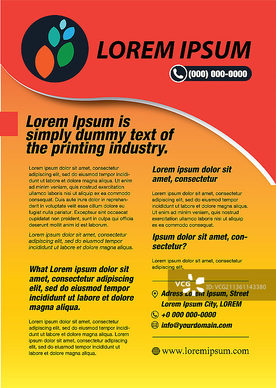 宣传单页面设计模板图片素材