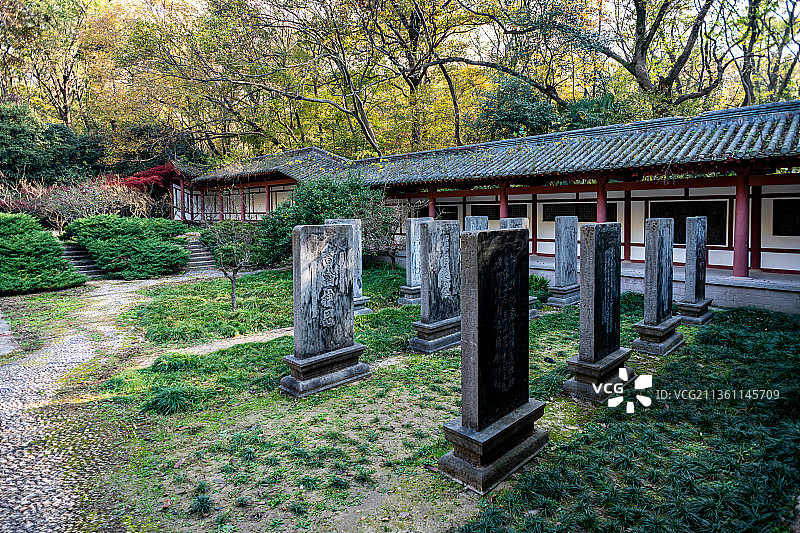 江苏南京明孝陵.颜真卿碑林建筑景观图片素材