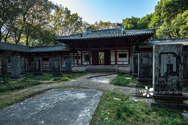江苏南京明孝陵.颜真卿碑林建筑景观图片素材