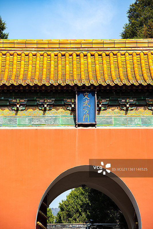 江苏南京明孝陵建筑.文武方门图片素材