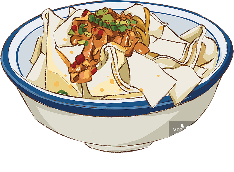 手绘猪油拌粉图片素材