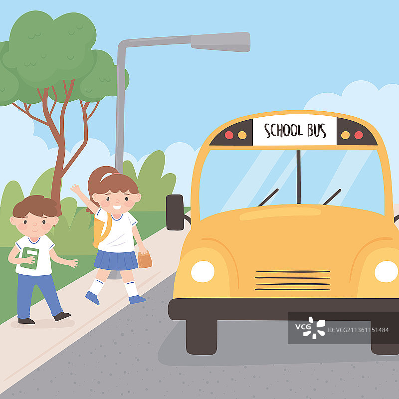 学生候车图片素材