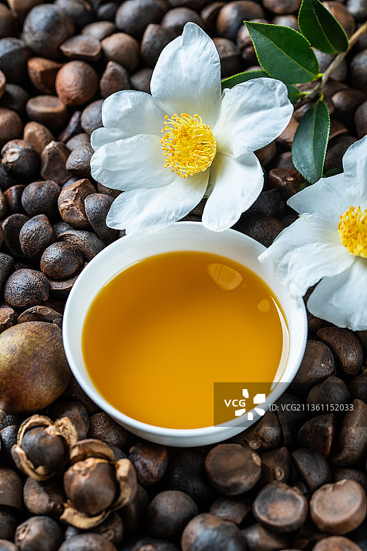 营养健康的茶籽油图片素材