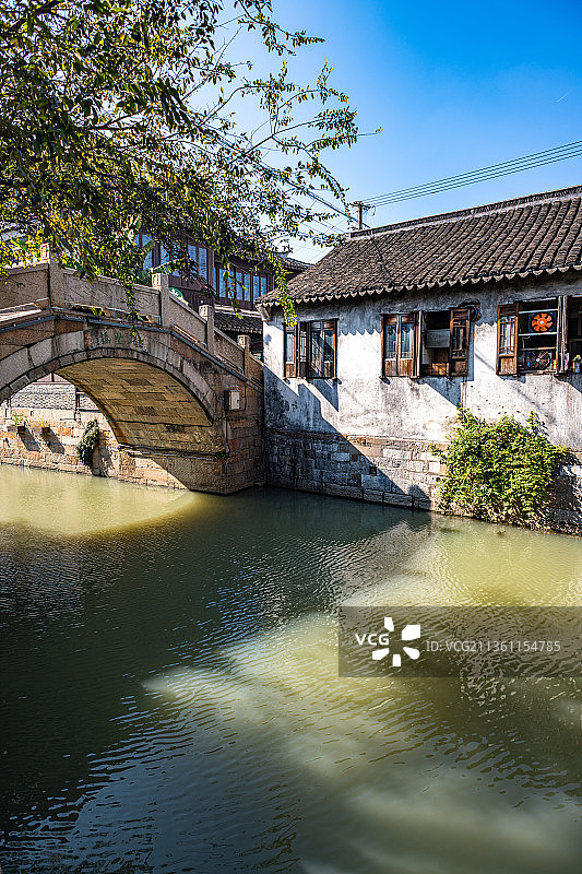 上海金山枫泾古镇旅游景区景观图片素材