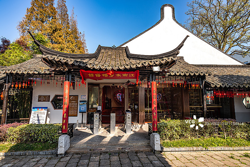 上海金山枫泾古镇旅游景区景观图片素材