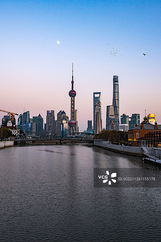 上海黄浦区苏州河景观图片素材