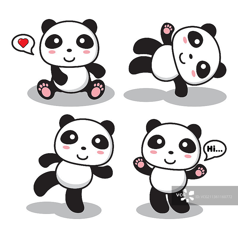 熊猫表情系列图片素材