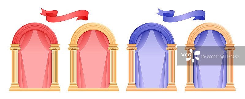 欧式罗马柱拱形门窗图片素材