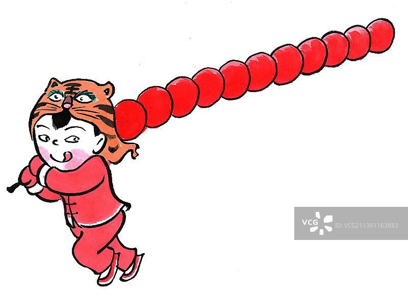 插画：春节民俗图片素材