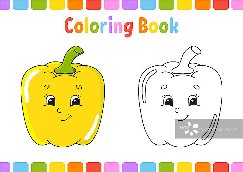 儿童涂色书：卡通奇幻角色图片素材